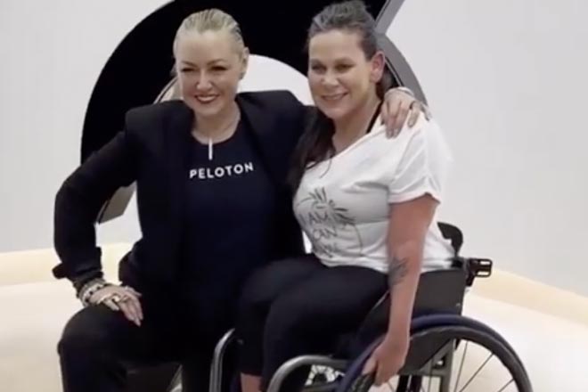 Paralympian Tammy Cunnington pictured with Christine D'Ercole