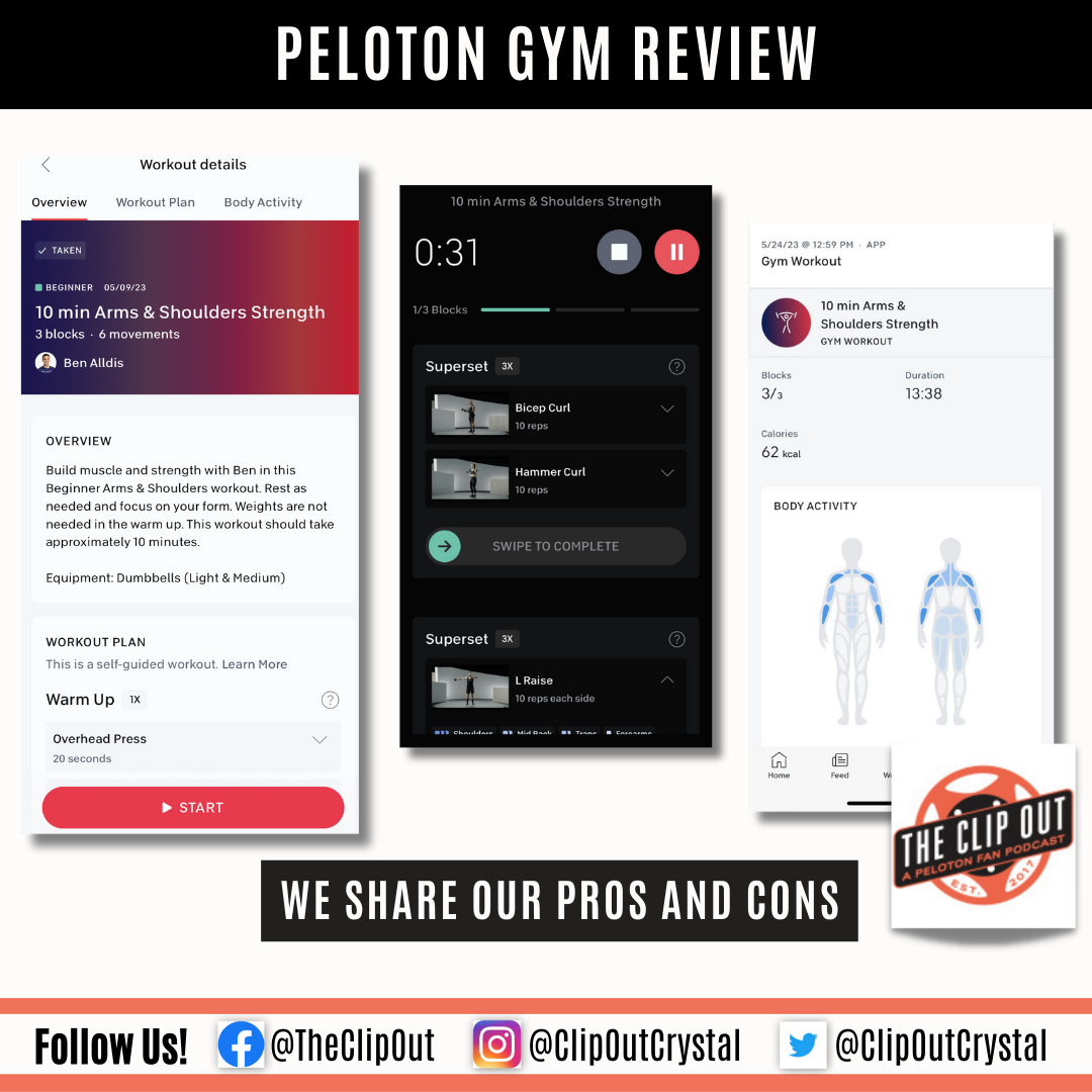 Peloton app workout discount schedule