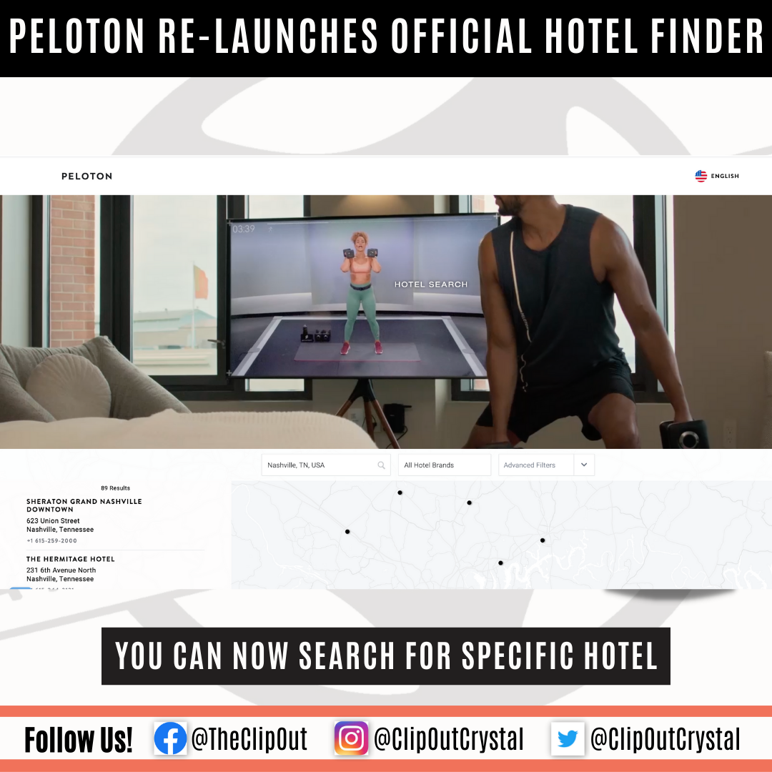 Peloton Re-Launches Official Hotel Finder - The Clip Out