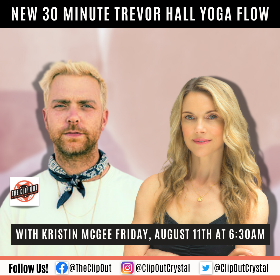 New 30 minute Trevor Hall yoga flow with Kristin McGee Friday, August 11 at 6:30am