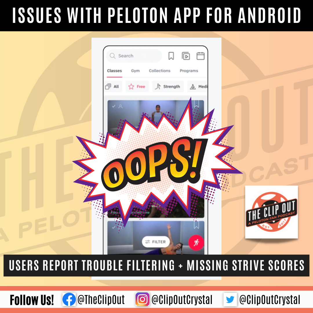 Peloton App for Android experiencing glitches