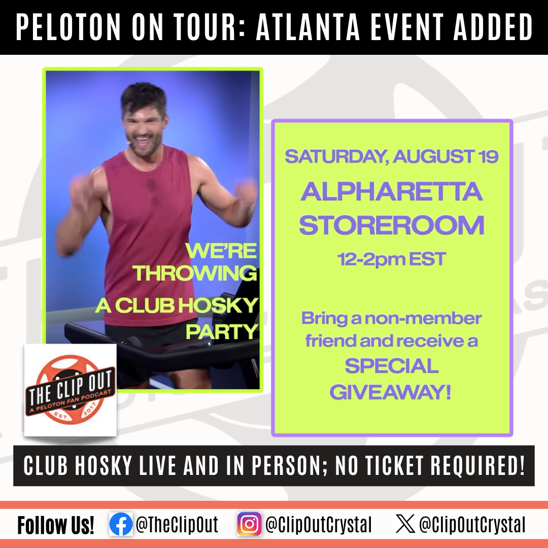 Peloton on Tour: Live From Atlanta Announces Club Hosky Party