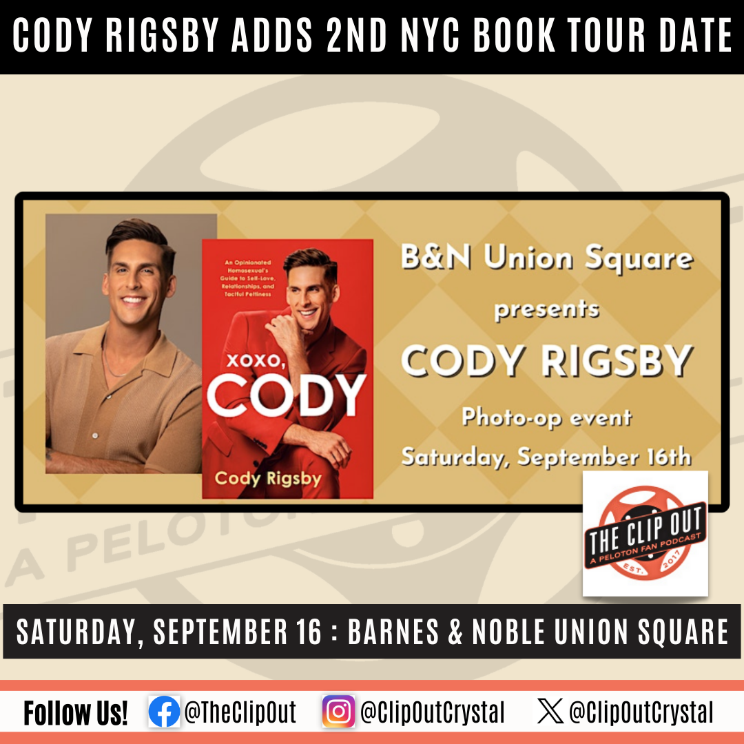 Cody Rigsby book tour - second NYC book tour date added