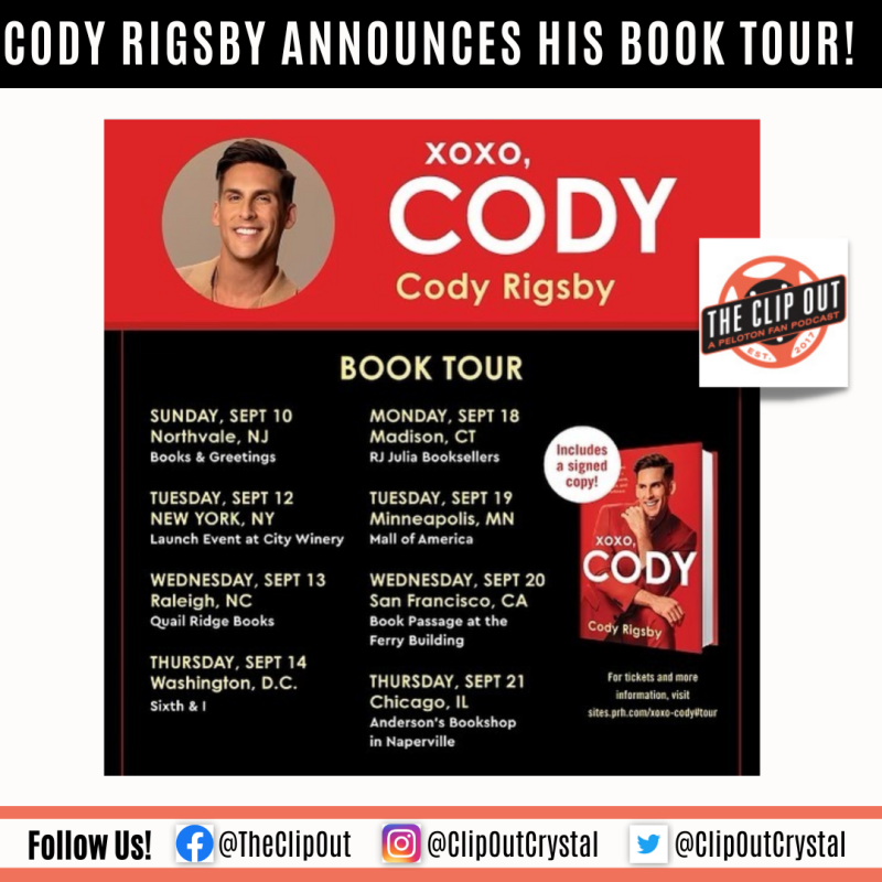 cody rigsby book tour nyc