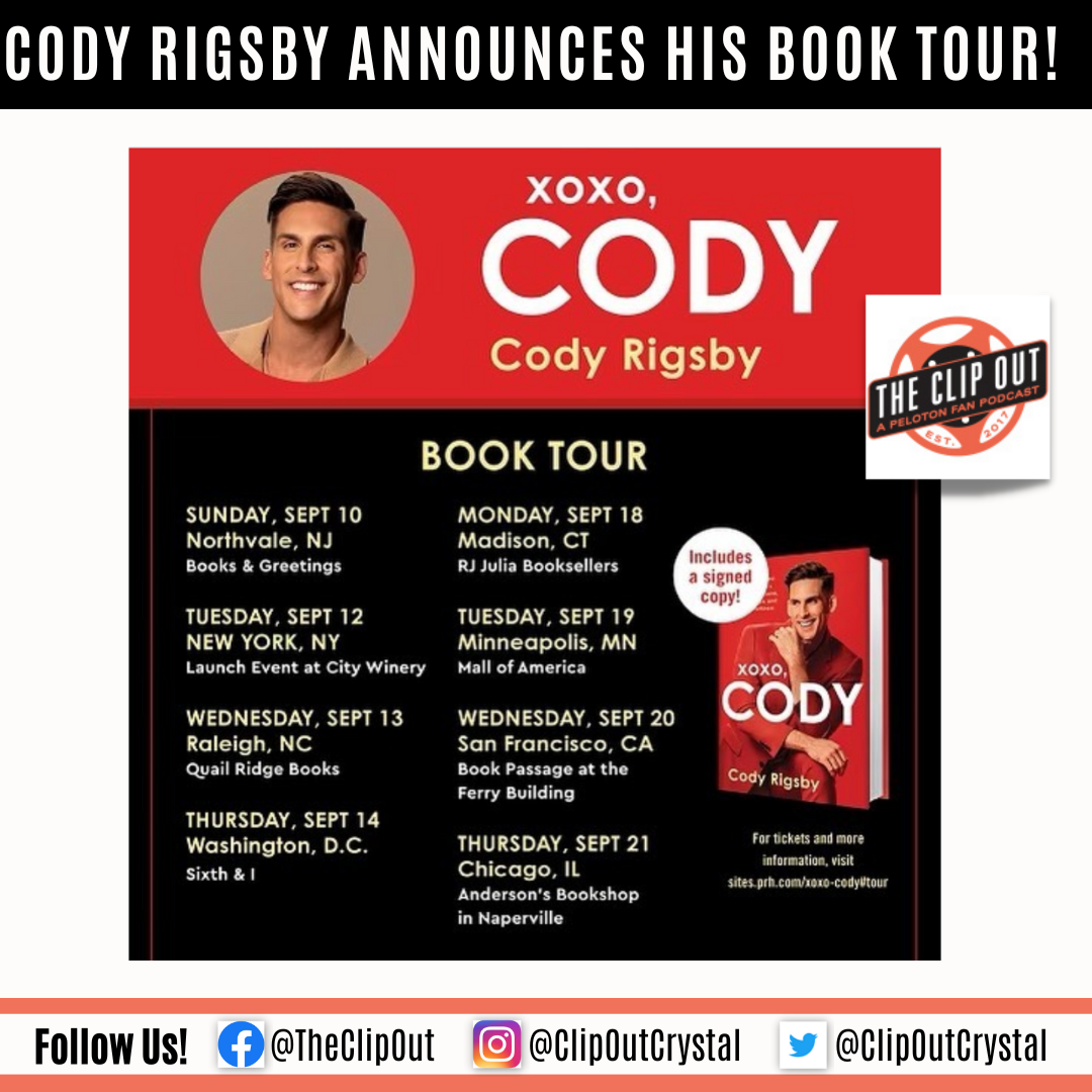 Cody Rigsby announces his book tour! "XOXO, Cody" - book tour