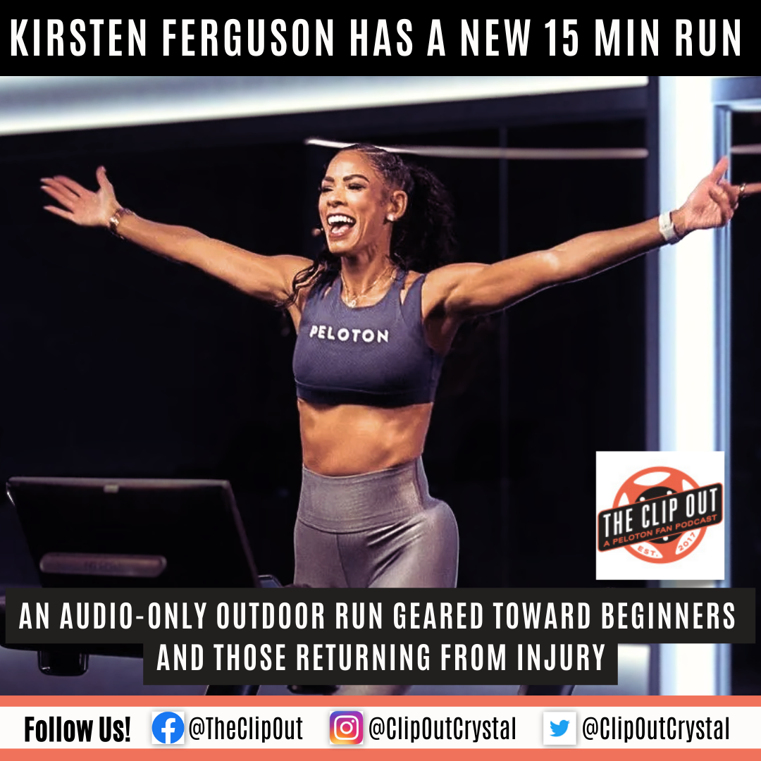 Kirsten Ferguson has a new 15 min run - audio only outdoor run geared toward beginners and those returning from injury.