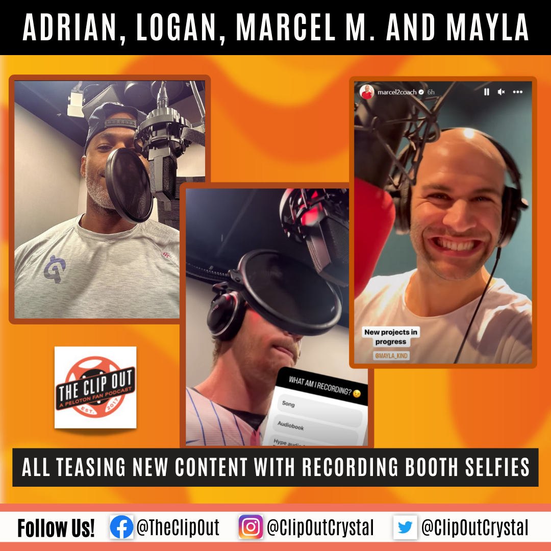 Adrian, Logan, Marcel M. and Mayla all teasing new content with recording booth selfies.