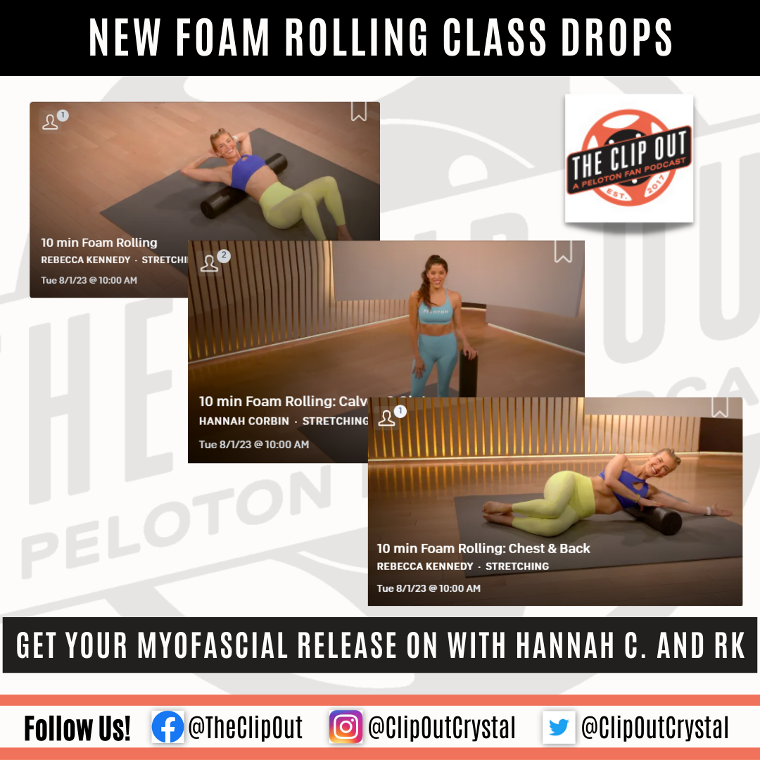 New foam rolling class drops - get your myofascial release on with Hannah C. and RK