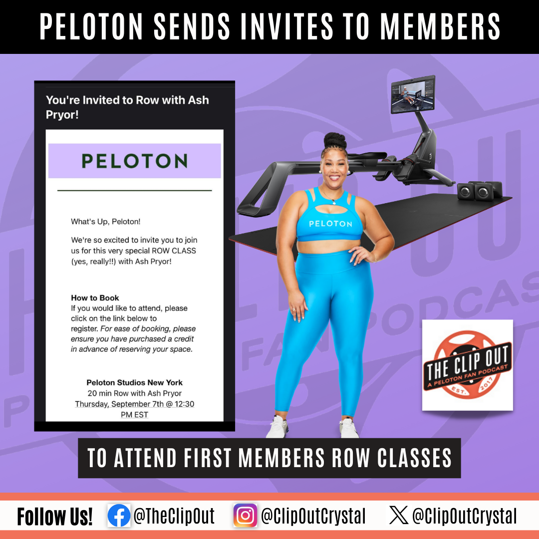 Peloton Sends Invites to Members to Attend First In-Person Row Classes