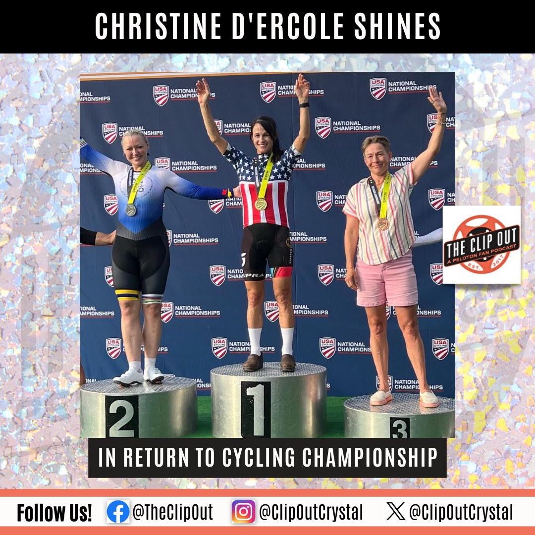 Christine D'Ercole shines in return to cycling championship