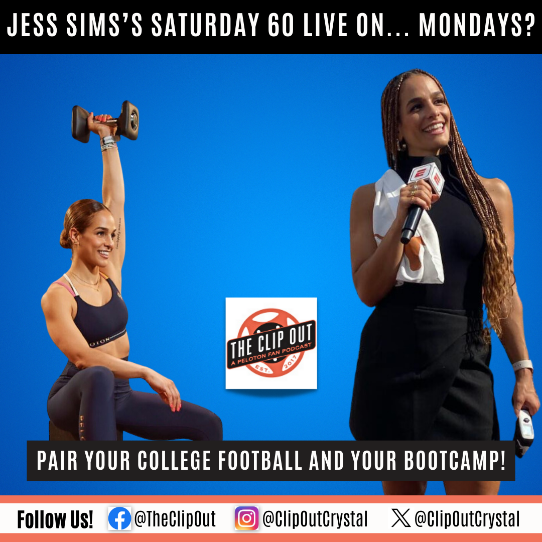 Jess Sim's Saturday 60 Live on... Mondays? Pair your college football and your bootcamp!