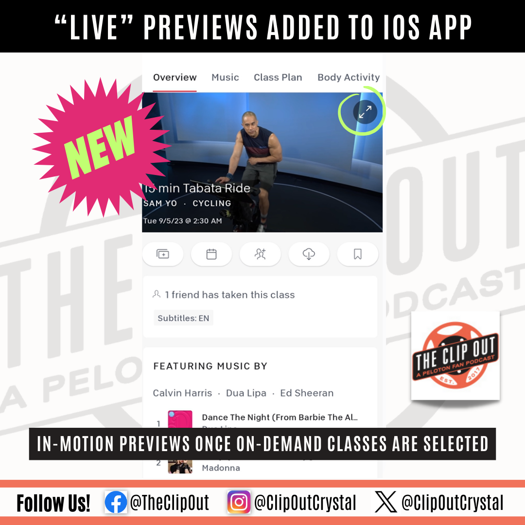 Live peloton classes on app hot sale