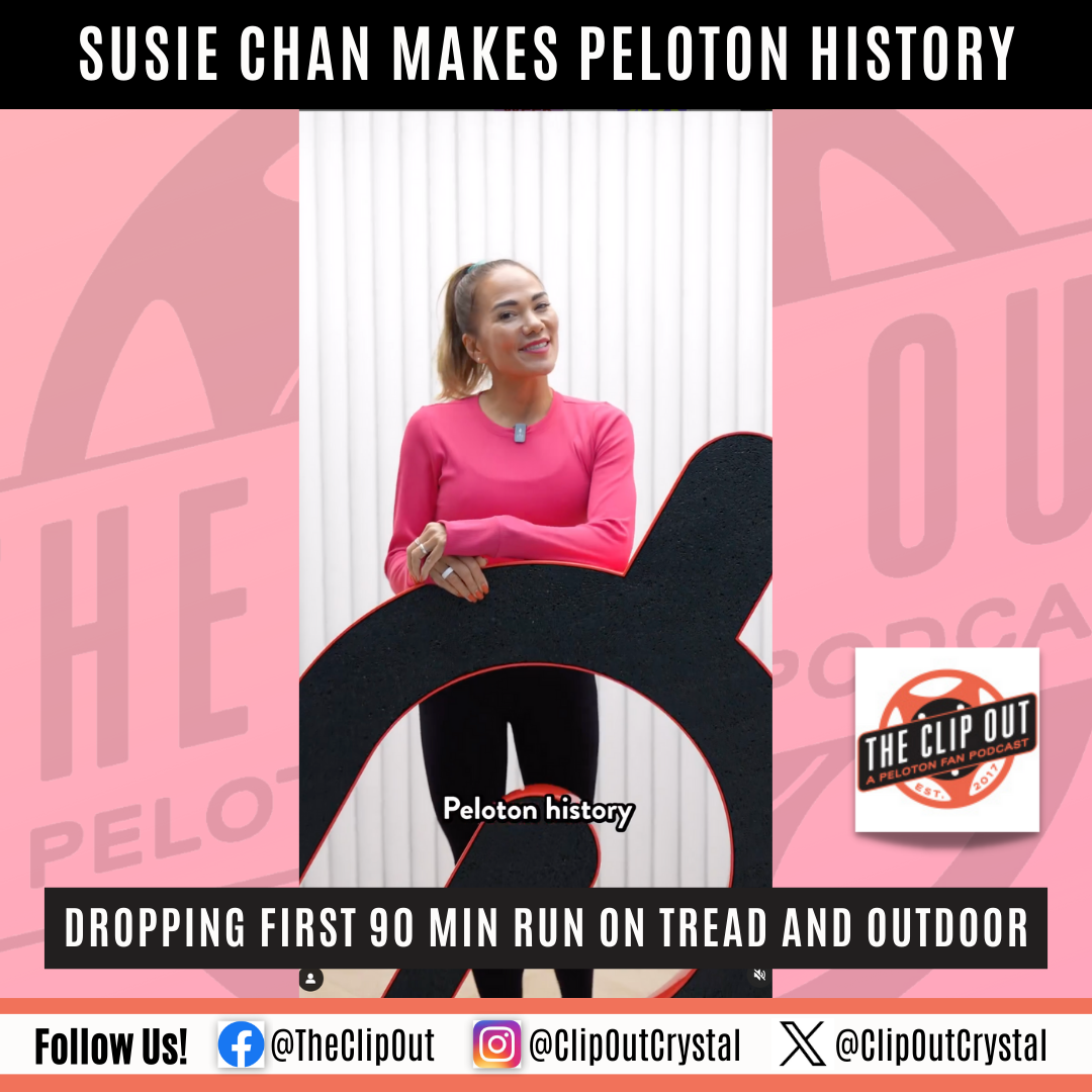 Susie Chan Makes Peloton History with First-Ever 90-Minute Tread and Outdoor  Classes - The Clip Out