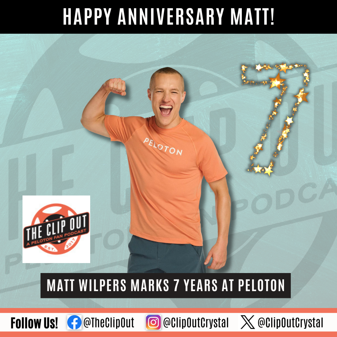 Matt Wilpers Celebrates 7th Anniversary at Peloton! - The Clip Out