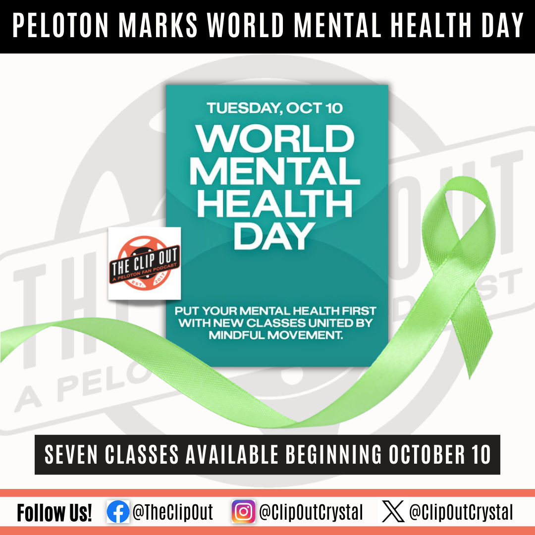 Peloton marks world mental health day