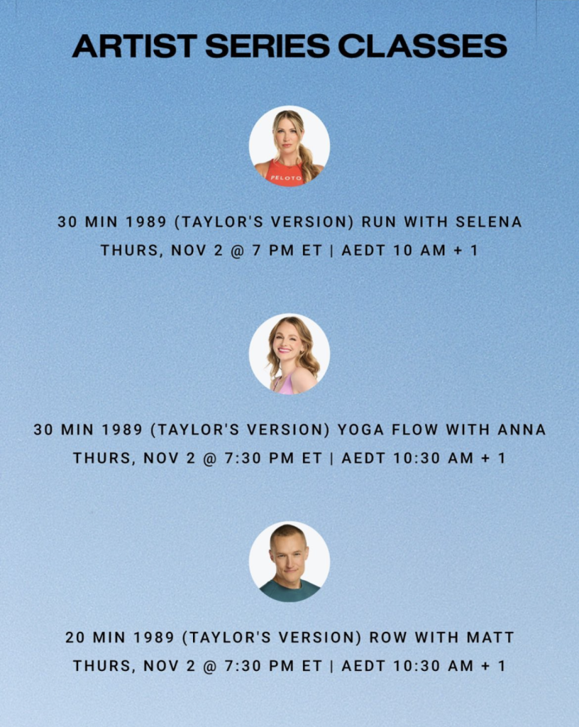 Peloton Artist Series Taylor Swift 1989 (Taylor's Version) The