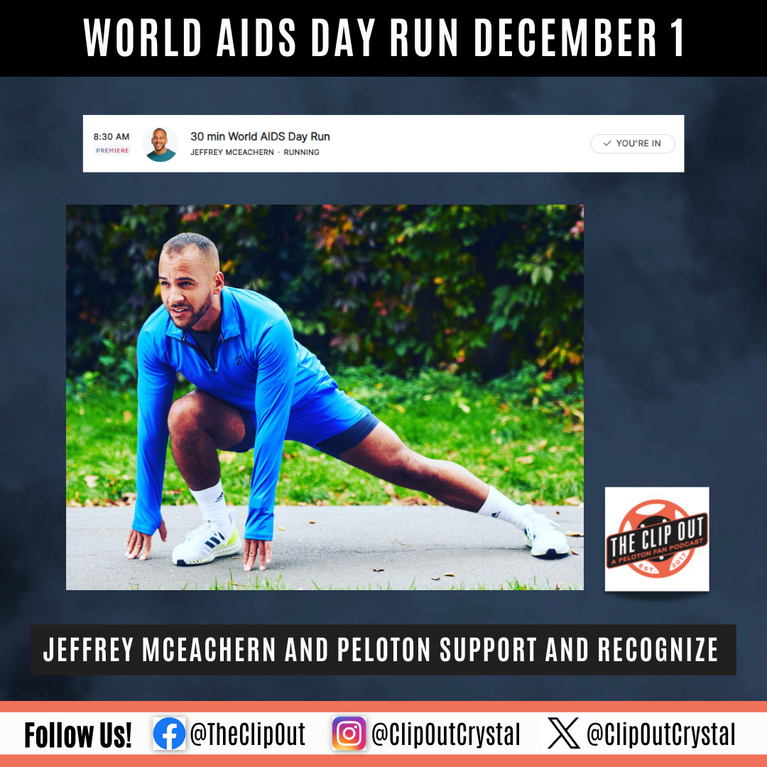 Jeffrey McEachern and Peloton support Worlds AIDS Day recognition