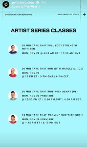 Peloton's Take That Artist Series Program