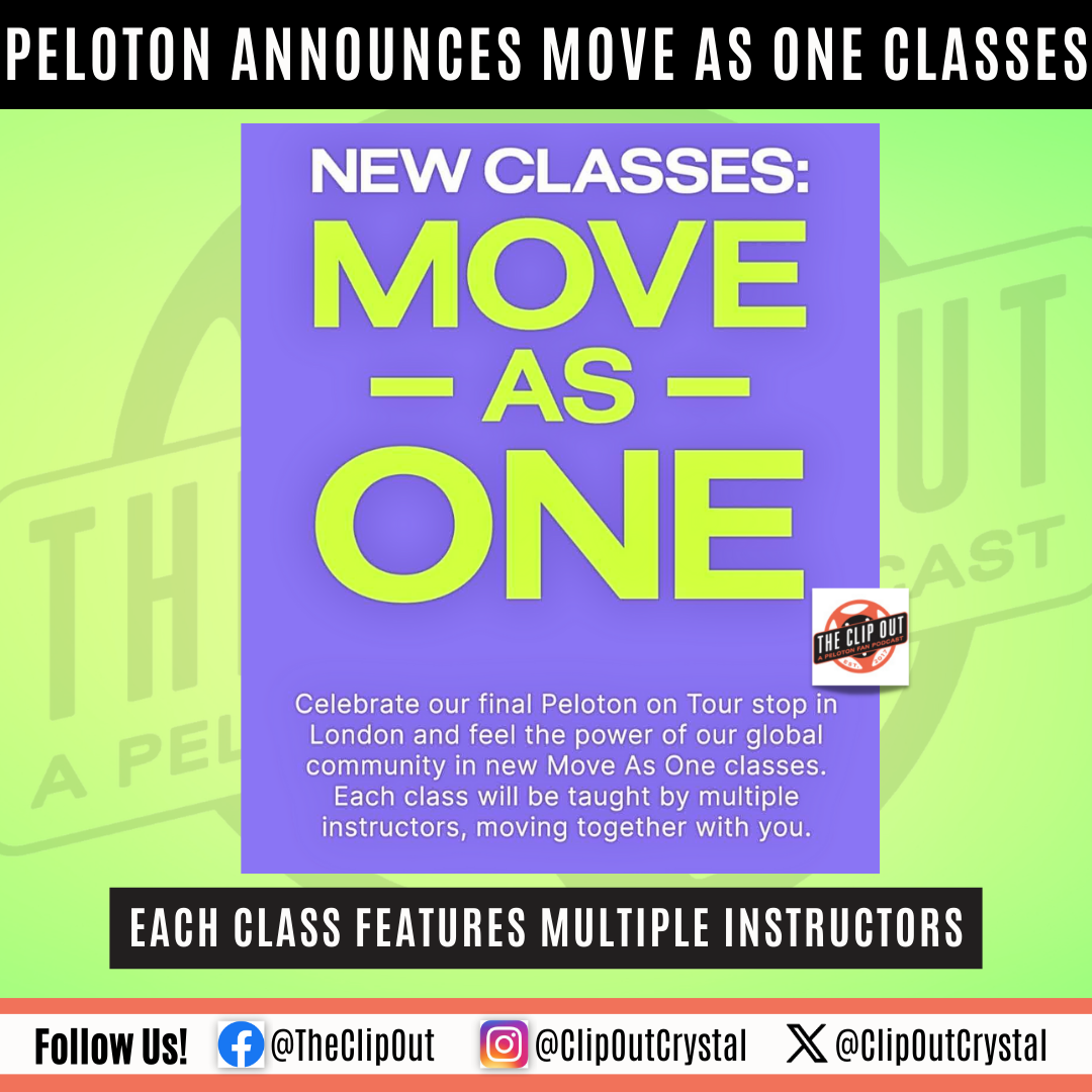 Peloton Announces Move As One Classes