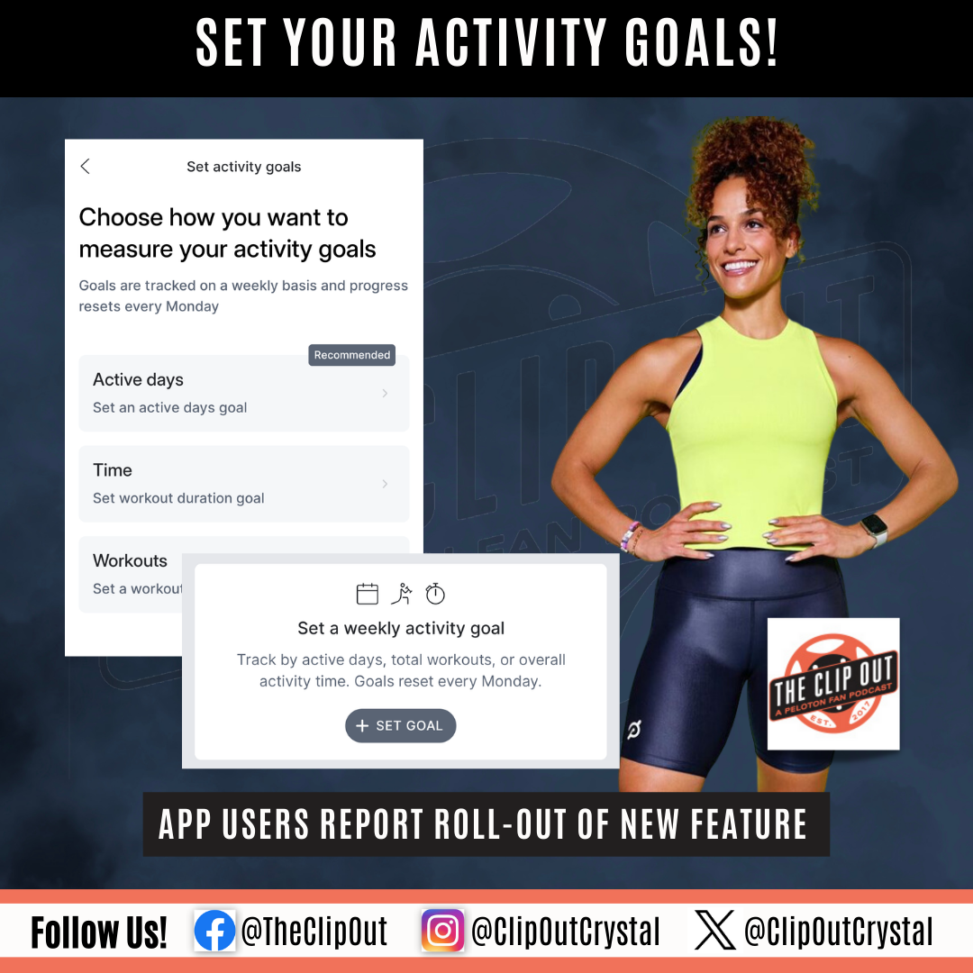 New Peloton App Feature: Activity Goals
