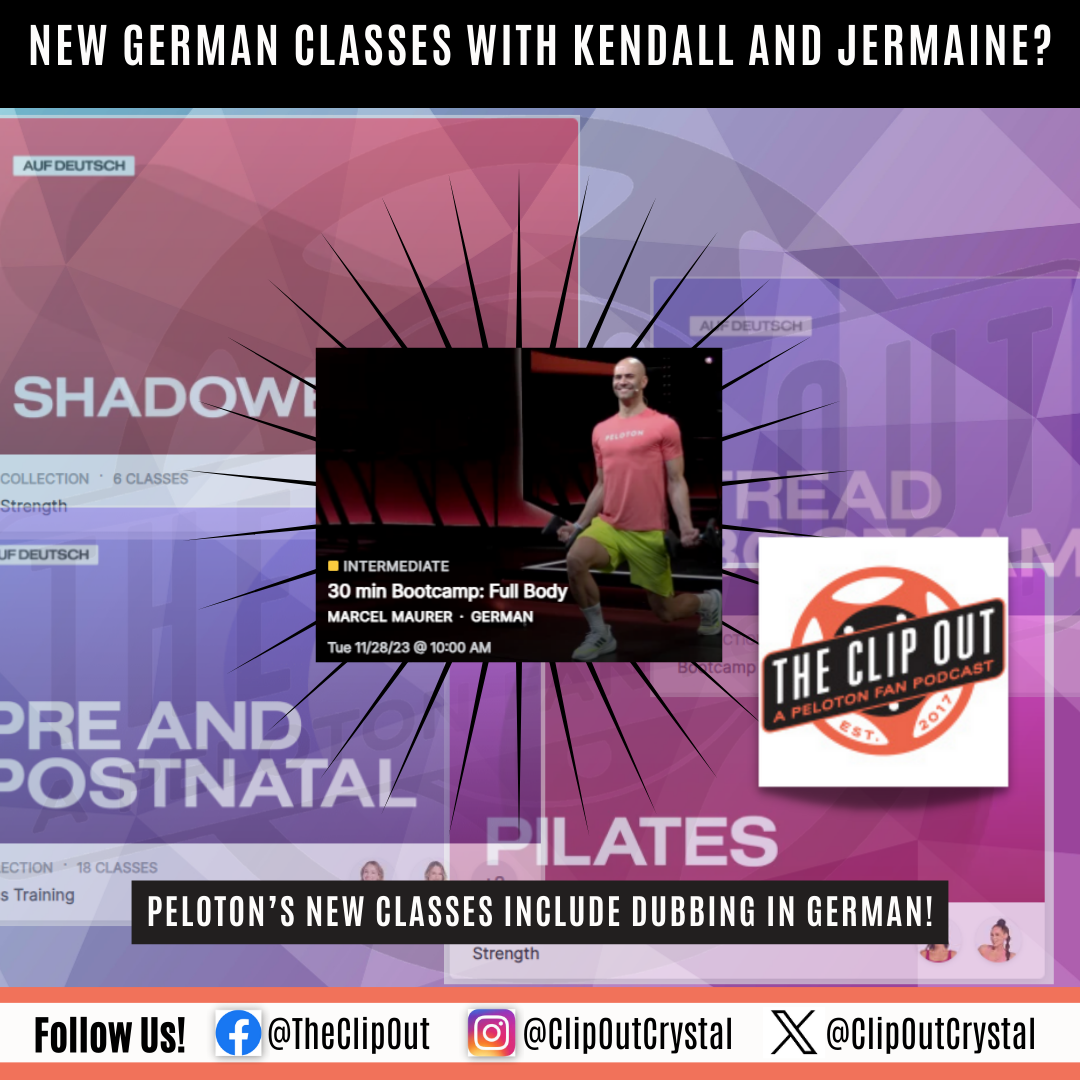 New german classes with Kendall and Jermaine - Peloton's new classes include dubbing in German!