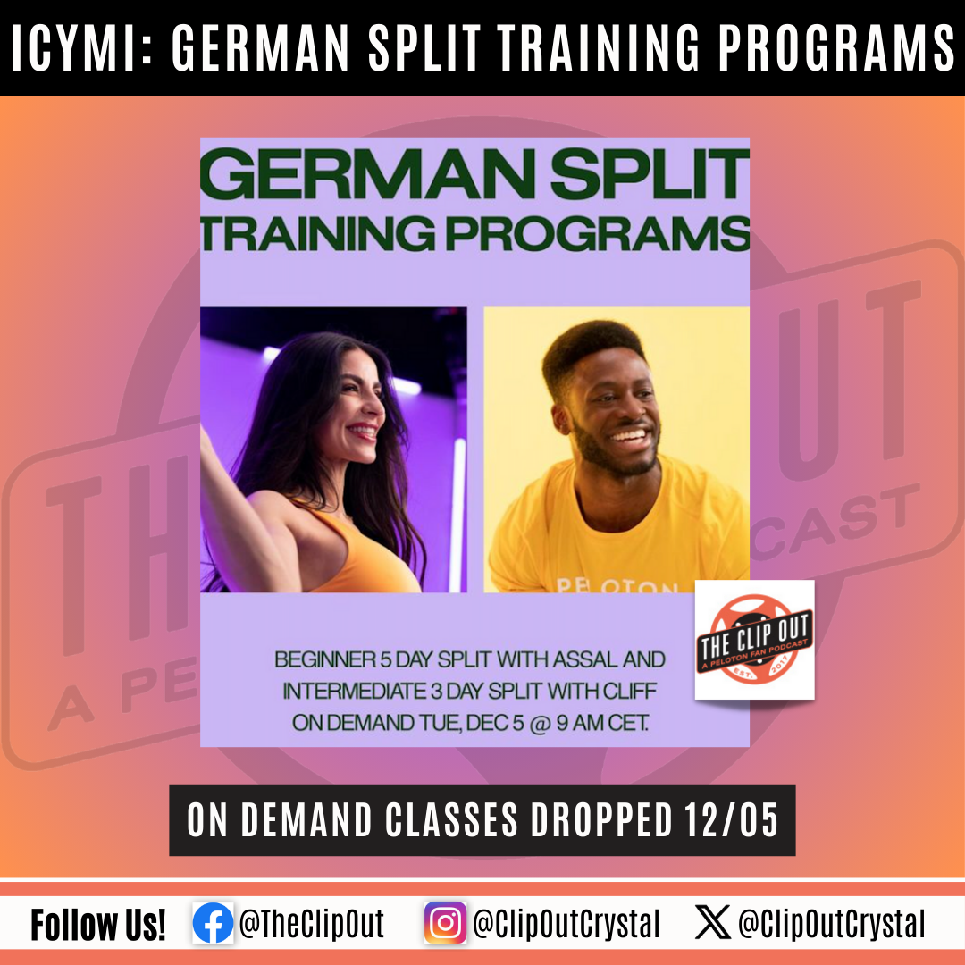 ICYMI: Peloton Dropped Two New German Split Training Programs 