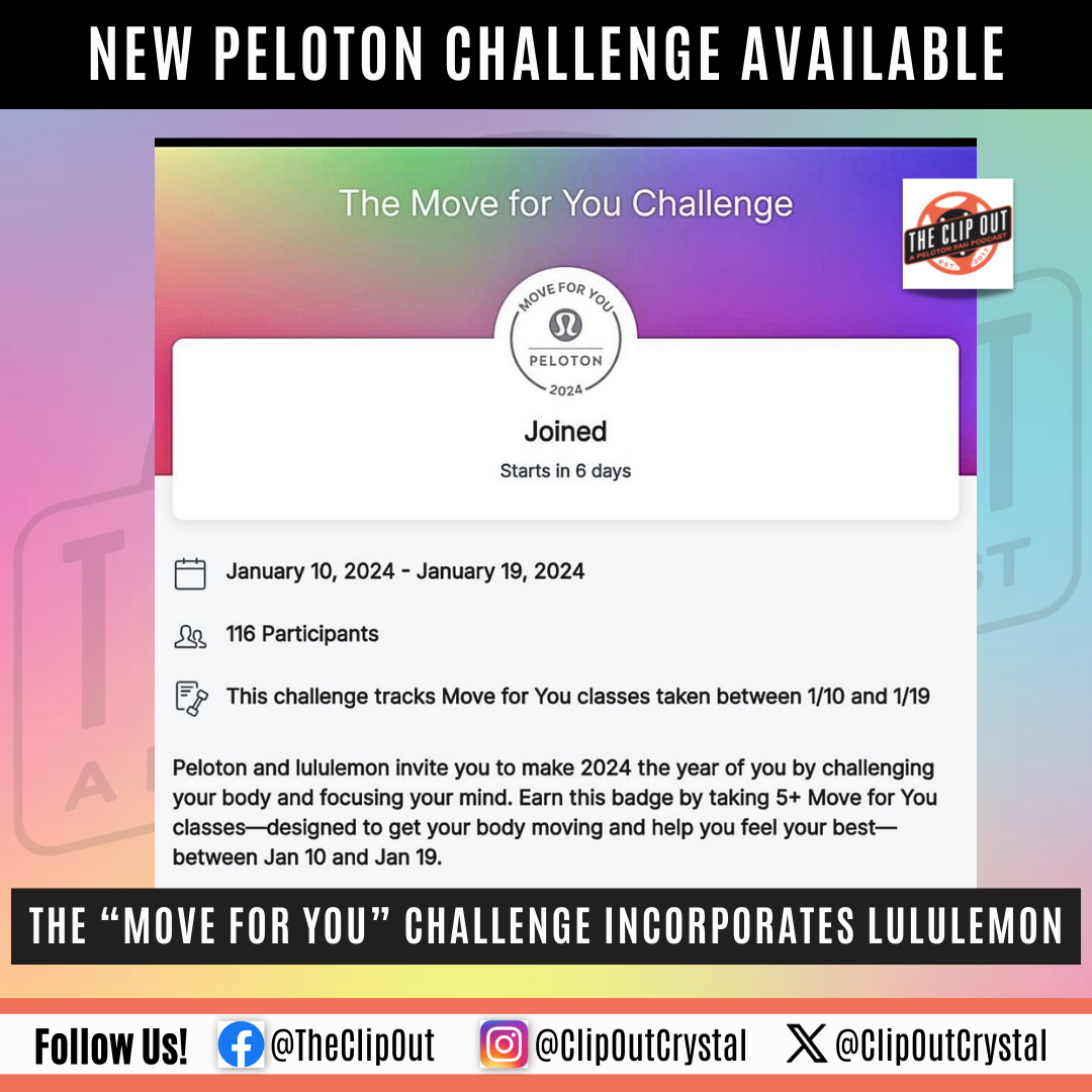 New Peloton Lululemon Challenge Available
