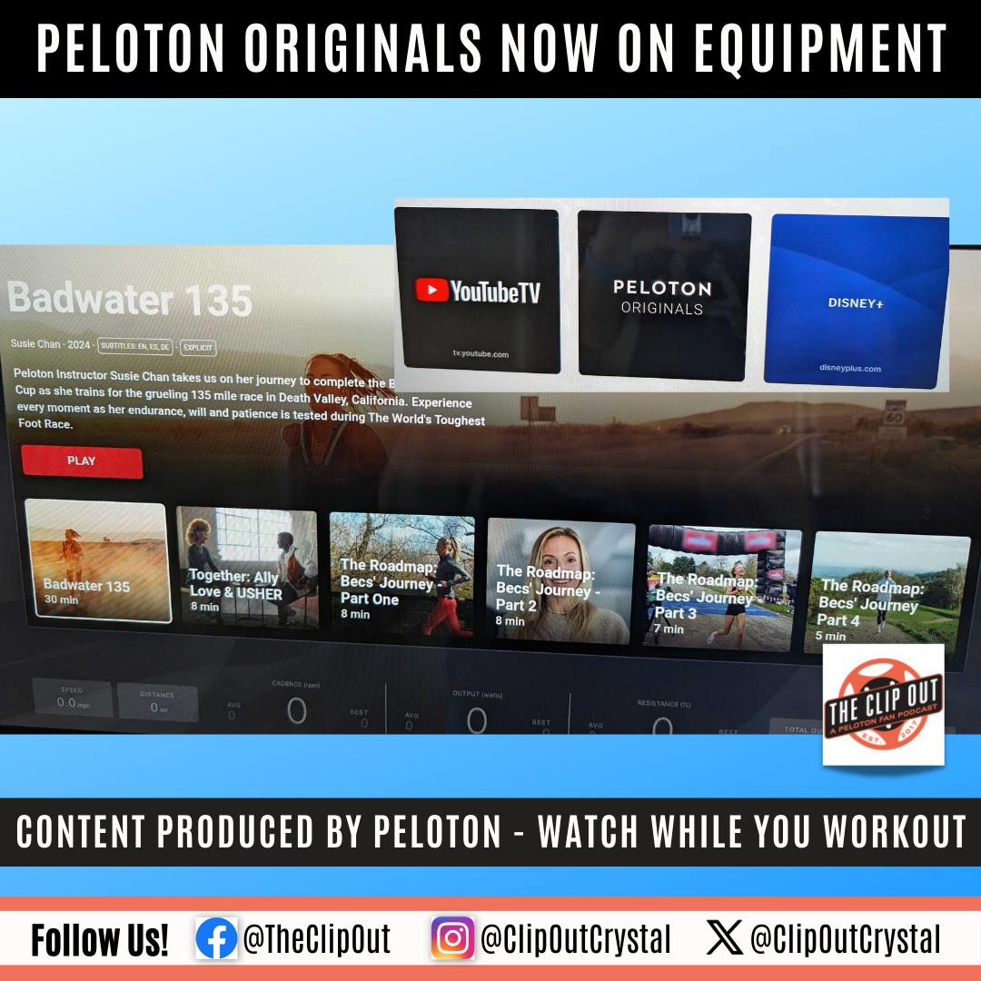Peloton Originals now on equipment. Watch while you workout.