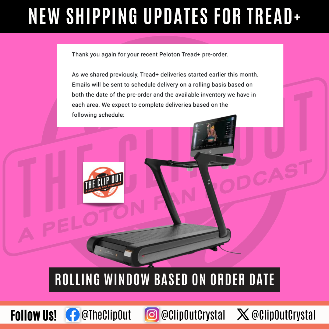 Tread+ shipping dates and updates