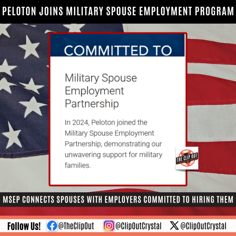 Peloton Joins Military Spouse Employment Program - The Clip Out