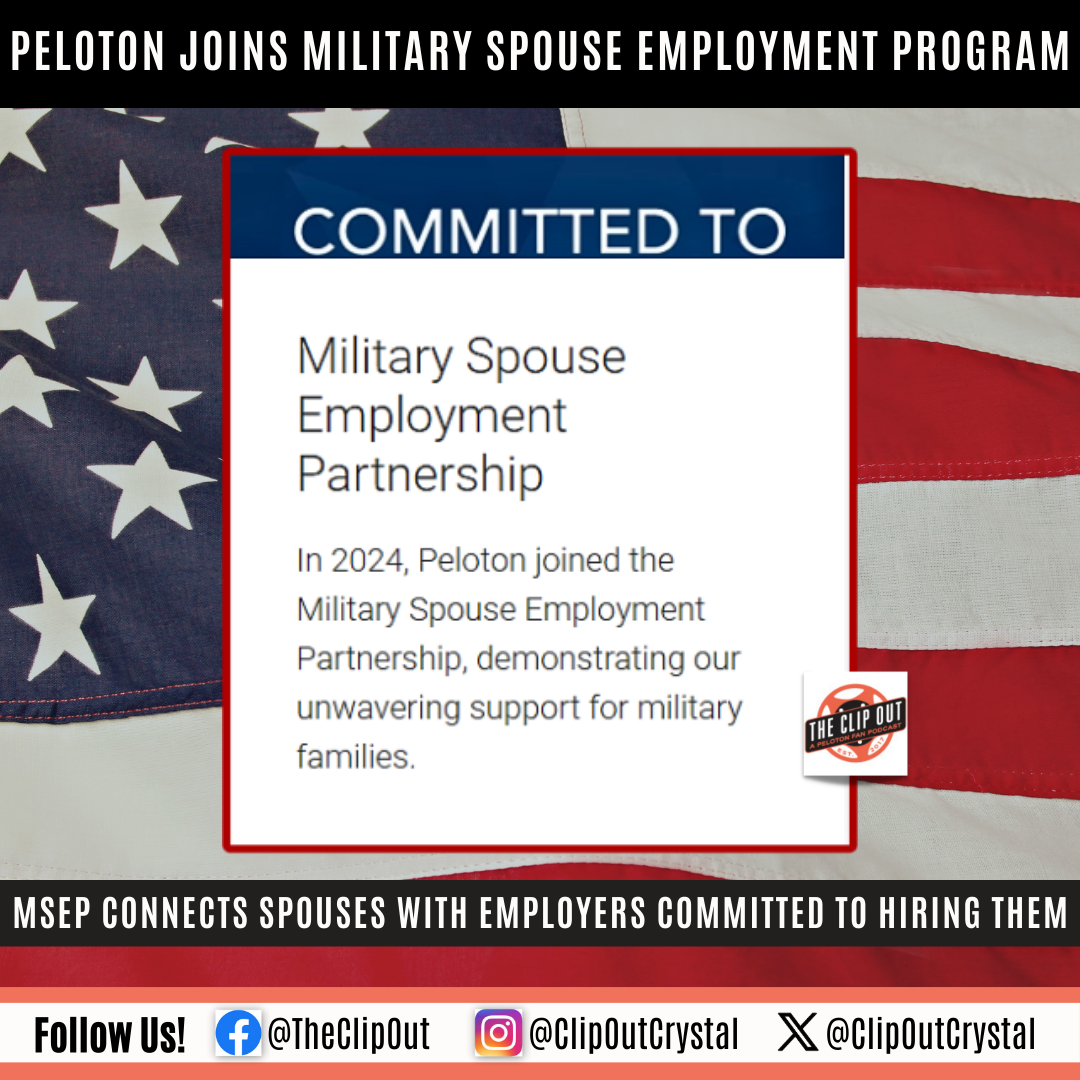Peloton joins military spouse employment program