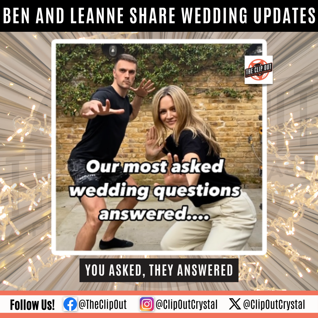 Ben Alldis and Leanne Hainsby Peloton Wedding Update