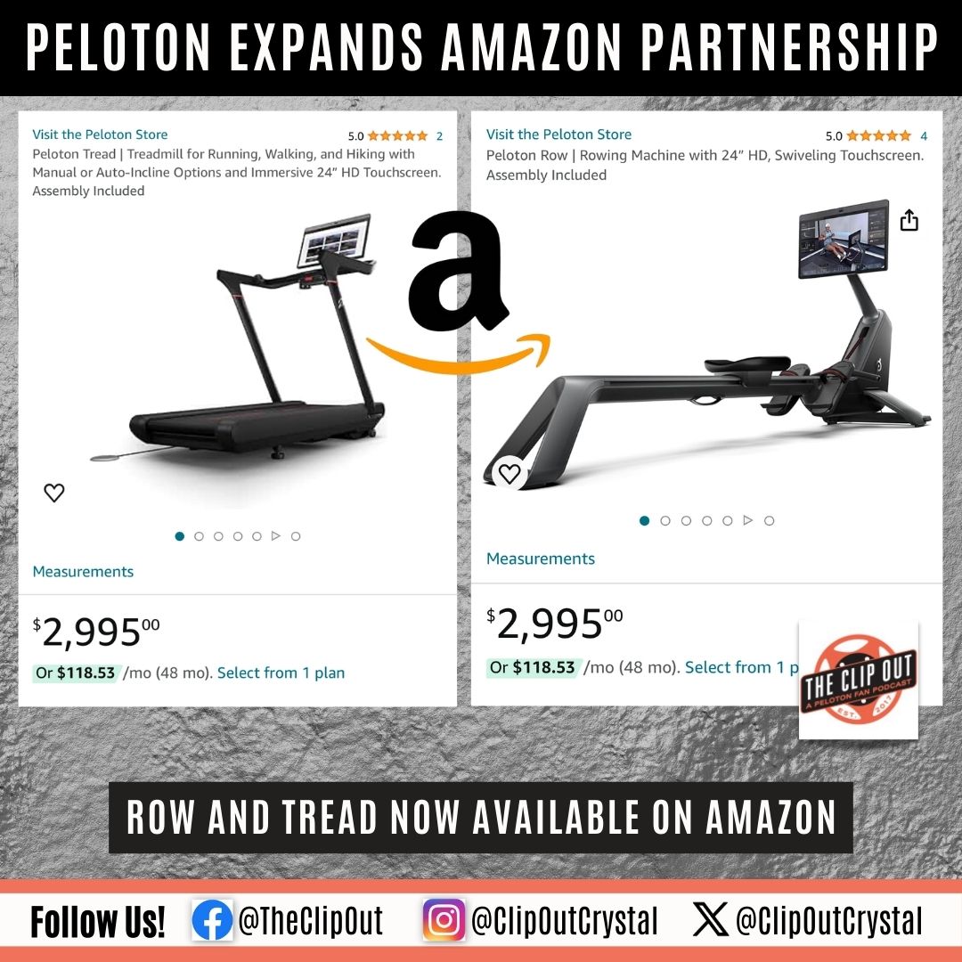 Peloton expands Amazon partnership, with row and tread now for sale