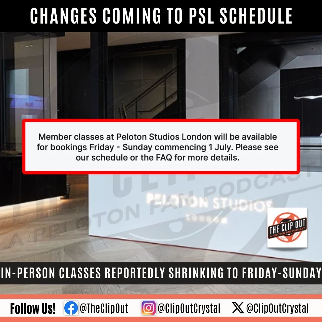 PSL Member Booking Change to Schedule