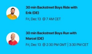 Peloton German Bike and Tread classes for Backstreet Boys Artist Series