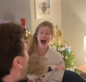 Bradley Rose's baby announcement - A screenshot of a family member's reaction to Bradley Rose's baby announcement