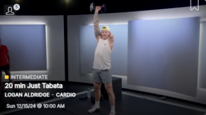 a Peloton Just Tabata class with Logan Aldridge