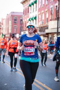 Crystal O'Keefe running the 2024 TCS NYC Marathon