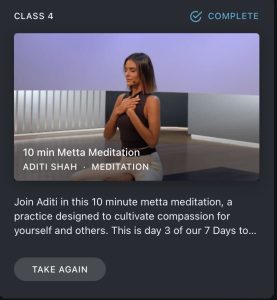 Peloton Start Your Meditation Practice Class 4