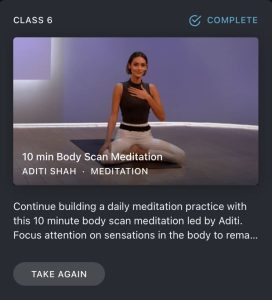 Peloton Start Your Meditation Practice Class 6