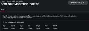 7 Days to Start Your Meditation Practice status