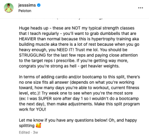 Jess Sims Split IG Announcement 2