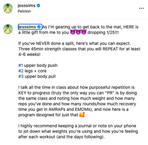 Jess Sims Split IG Announcement 1