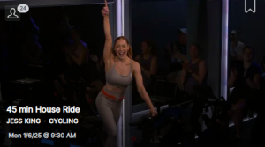 45 minute House Ride. Jess King - Cycling. Mon 1/6/25 9:30am