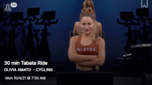 30 min Tabata Ride. Olivia Amato - Cycing Mon 10/4/21 7:30am