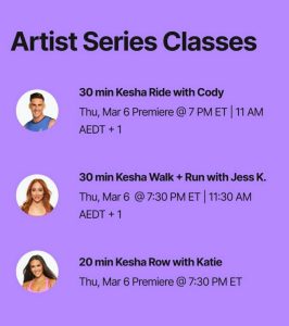 Continuation of classes with Cody Rigsby, Jess King and Katie Wang.