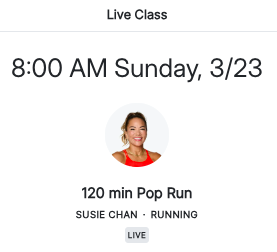 Susie Live Run 120 Min