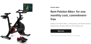 It's easy to rent a Peloton Bike+!