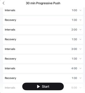 Progressive Push class plan