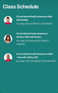 Mental Health Month classes 3